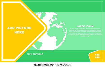 Yellow and green blend abstract background with modern concept