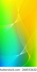 Fondo abstracto de malla degradada azul verde amarillo con líneas mezcladas onduladas agradable para el Fondo de pantalla o el Anuncio
