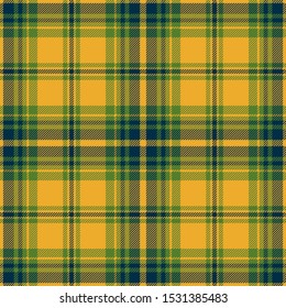 Yellow, green and blue tartan plaid. Stylish textile pattern. 