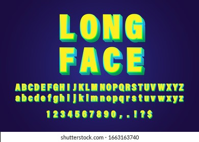 Yellow and green brigh gradient modern alphabet text effect