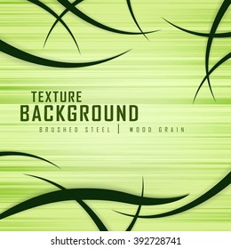 Yellow Green Brushed Metal Wood Grain Texture Background Graphic Design Vector Illustration EPS10
