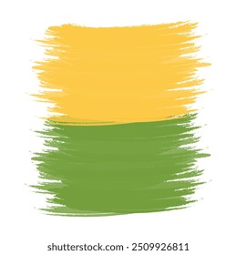 Yellow and Green Brushstroke. Hand painted watercolor background with yellow and green brushstrokes