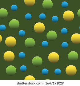 yellow and green bubbles pattern vector