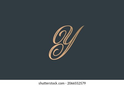 yellow green calligraphy Y alphabet letter logo icon. Handwritten design for company and business