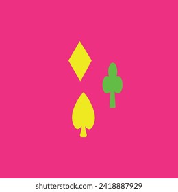 yellow green card patterns in front of the background