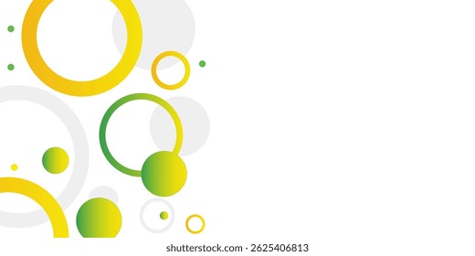 Fondo de Anuncio de círculo amarillo y verde. Plantilla de fondo de patrón de Anuncio de Diseño gráfico abstracto de Vector.