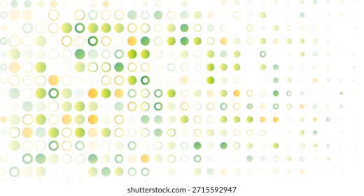 Fondo de Anuncio de círculo amarillo y verde. Plantilla de fondo de patrón de Anuncio de Diseño gráfico abstracto de Vector.
