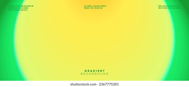Yellow Green Circle Gradient. Modern Abstract Background for Futuristic Tech Design. Vector.