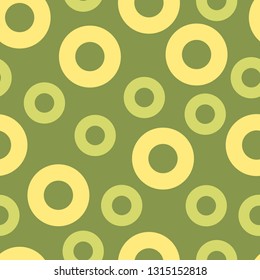 Yellow Green Circle Polkadot Seamless Pattern Vector Art Paper