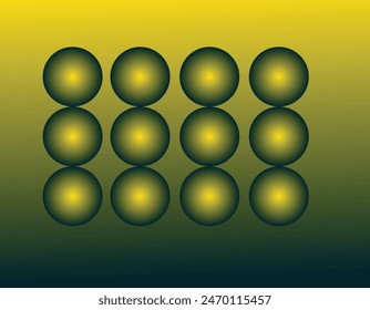 Yellow and Green color combination smooth Ellipse gradient background design.