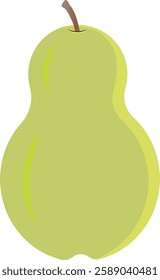 Yellow Green Color Pear Vector