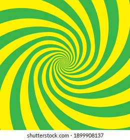 yellow green color spiral loop on background vector