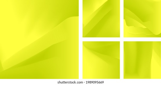 Yellow Green Elegant Abstract Background Illustration. 
Set of Social media Post. Creative Simple abstract background.