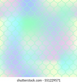 Yellow green fish skin vector pattern. Abstract fish scale seamless pattern for marine design. Fishtail pattern square tile. Mermaid tail ornament with gradient mesh Regular scale pattern background
