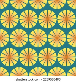 Yellow green floral seamless pattern vector illustration. Decorative background pattern for textile design