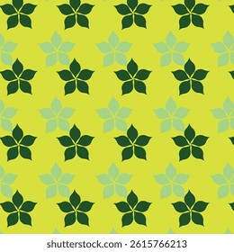 Yellow green flowers in  yellow background
