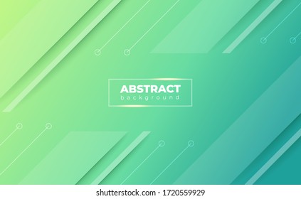 gelber, grüner geometrischer Hintergrund. Modernes Gestaltkonzept. Grüner Hintergrund. Dynamische Formzusammensetzung. Vorlage für Ihren schönen Hintergrund. Vektorgrafik
