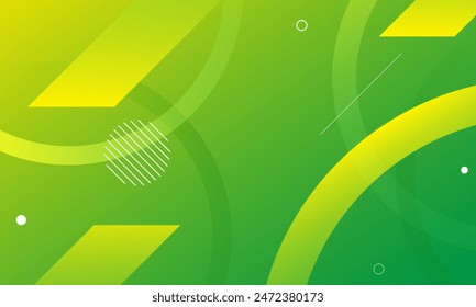Fondo de degradado geométrico verde amarillo. Ilustración vectorial