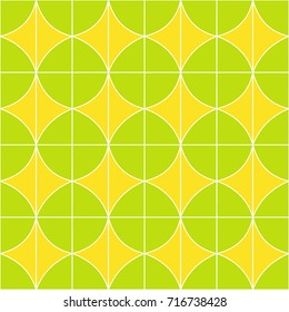 Yellow and green geometric pattern background