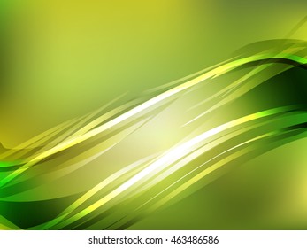 Yellow and green gradient abstract wave background