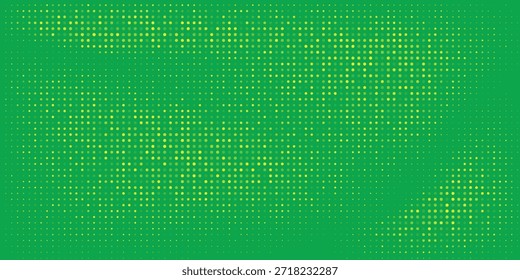 A textura de plano de fundo do padrão de gradiente dos pontos de meio-tom verde-amarelo.

