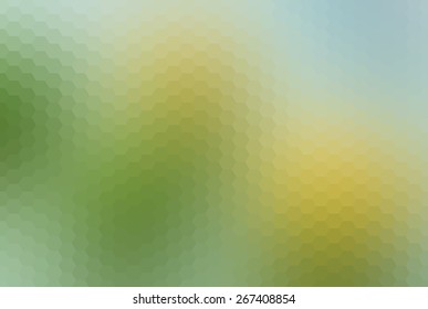 Yellow and green hexagon shaped vector background