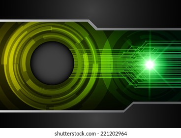 Yellow green Light Abstract Technology background for computer graphic website and internet.