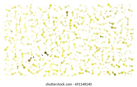 Yellow green lime color - abstract vector illustration background texture made of musical notes