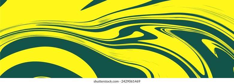 Gelb grüner flüssiger Marmor Hintergrund Banner