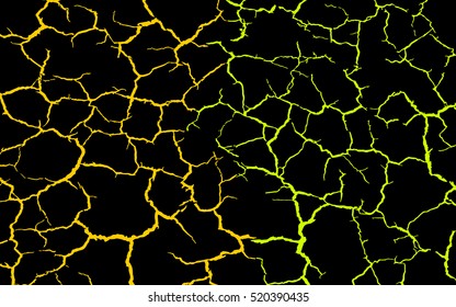 yellow / green mesh, grid. abstract cobweb. grunge texture. black background