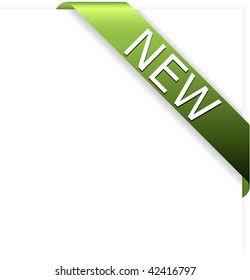 Yellow green new corner ribbon