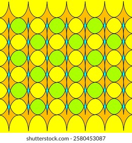 Yellow- Green Orange Abstract Seamlese Design Pattern. Can be used as pattern for fabric, tile, laminate, carpet, wallpaper, gift wrap, background, curtain, cushion, card, cover, phone case etc.