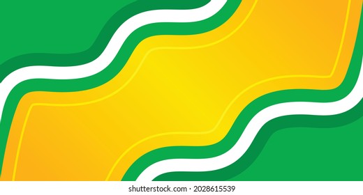 Yellow green paper wave an abstract banner, design Elegant wavy vector background