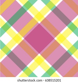 Yellow, Green and Perple Diagonal Lines Seamless Background