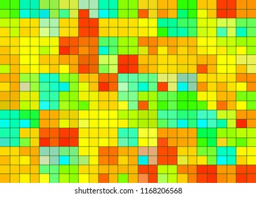 yellow green red orange square abstract background