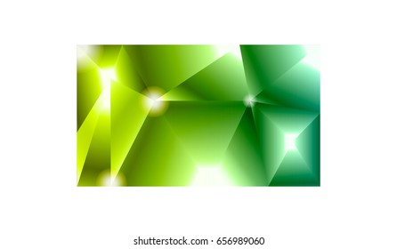 Yellow and green reflections in gem stone background