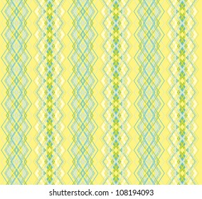 Yellow - green seamless zigzag vector pattern