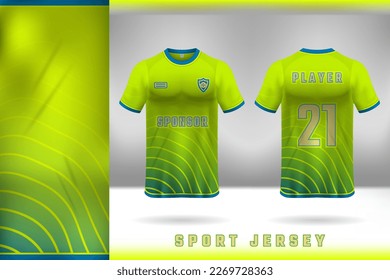 
Yellow green sports jersey template design