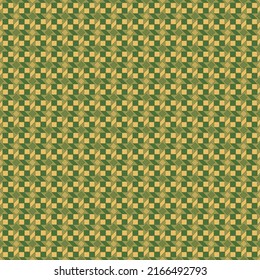 cuadrados amarillos y verdes. patrón sin costuras vectorial. fondo repetitivo. muestra de tela. papel envolvente. impresión continua. formas geométricas. elemento de diseño para la decoración del hogar, ropa, textiles