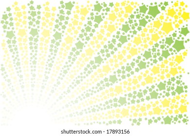 Yellow and green starbusrt vector background
