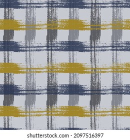 Yellow and Green Tablecloth Seamless Pattern. Hipster striped fabric print textile design. 