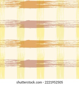 Yellow and Green Tablecloth Seamless Pattern. Tartan plaid pattern in purple, green, and white for flannel shirt or other modern fashion clothing design.