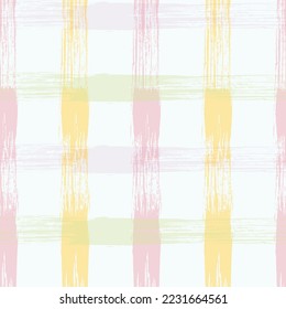 Yellow and Green Tablecloth Seamless Pattern. Hipster striped fabric print textile design. 