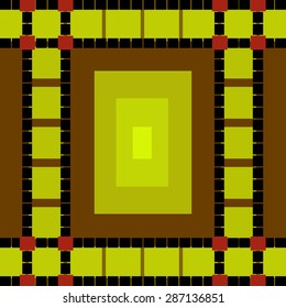 Yellow and green texture with squares