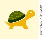 Yellow and green tortoise vector file