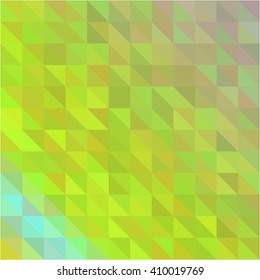 Yellow green triangle gird abstract background