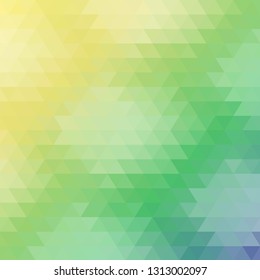 yellow and green triangles background. polygonal style 