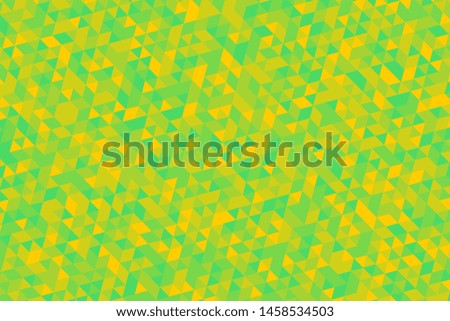 yellow and green triangles pattern. abstract geometric mosaic. beautiful polygonal ornament. simle vector background easy to edit and use. eps 10