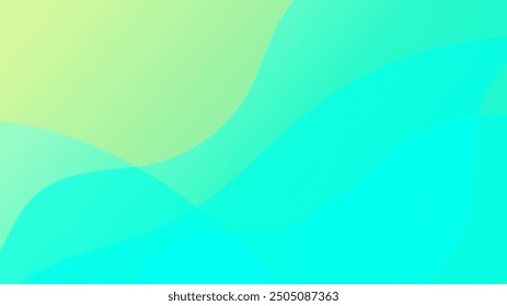 Yellow and green vector abstract geometric shapes background