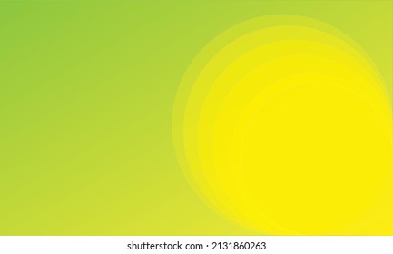 Yellow and green vector gradient and abstract background